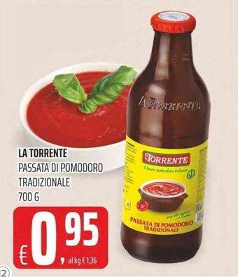 Coop La Torrente Passata di Pomodoro Tradizionale 700 g offerta
