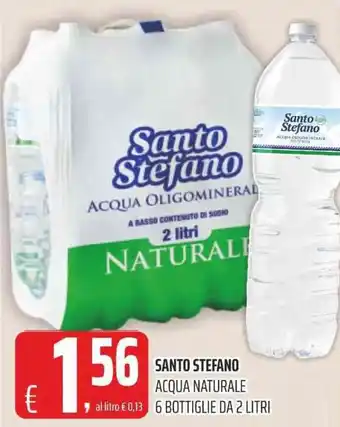 Coop Santo Stefano Acqua naturale 6 bottiglie da 2 litri offerta