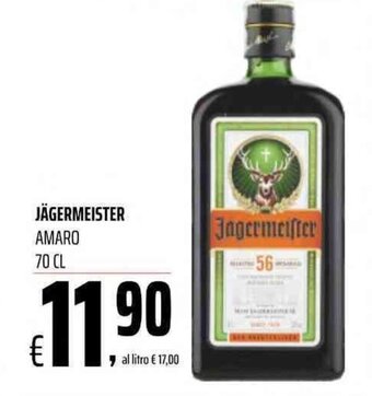 Coop Jägermeister Amaro 70 cl offerta