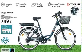 Carrefour Iper Toplife - trekking a pedalata assistita e4600 offerta