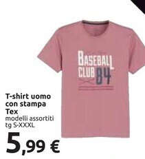 Tex t-shirt uomo con stampa