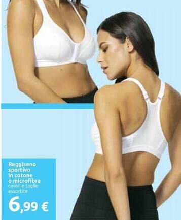 Carrefour Iper Reggiseno sportivo in cotone o microfibra offerta