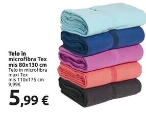 Tex telo in microfibra mis 80x130 cm