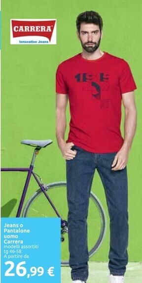 Carrefour Iper Carrera jeans o pantalone uomo offerta