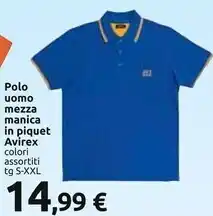 Avirex - polo uomo mezza manica in piquet
