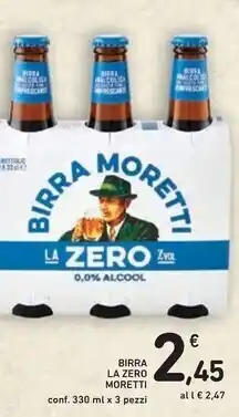 Spazio Conad Moretti birra la zero offerta