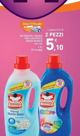 Spazio Conad Omino bianco detersivo liquido per lavatrice offerta