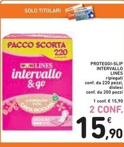 Spazio Conad Lines proteggi - slip intervallo offerta