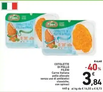 Spazio Conad Fileni cotolette in pollo offerta