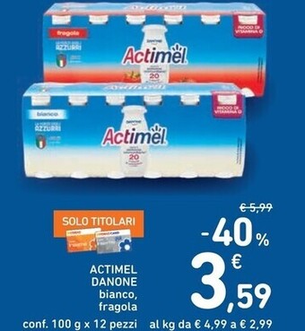 Spazio Conad Danone actimel offerta