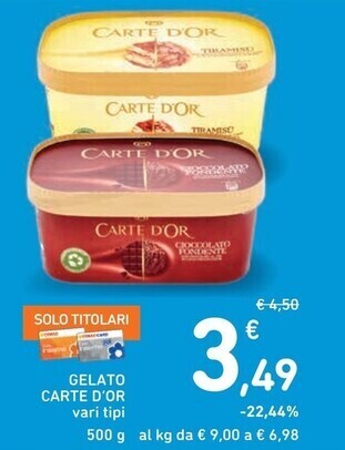 Spazio Conad Algida gelato carte d'or offerta