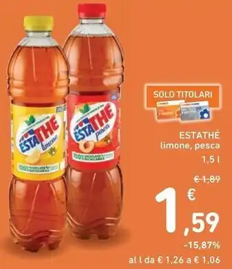 Spazio Conad Estathé limone , pesca offerta
