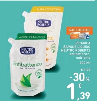 Spazio Conad Neutro roberts ricarica sapone liquido offerta