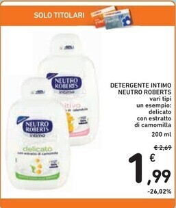 Spazio Conad Neutro roberts detergente intimo offerta