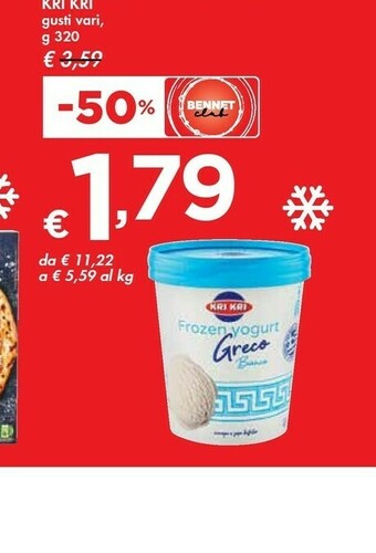 Bennet Kri kri Gelato Frozen Yogurt Greco offerta