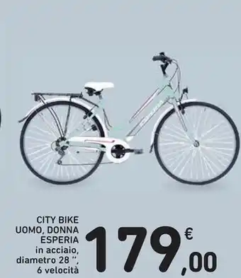 Spazio Conad Cicli esperia city bike uomo , donna offerta