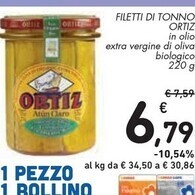 Spazio Conad Ortiz filetti di tonno offerta