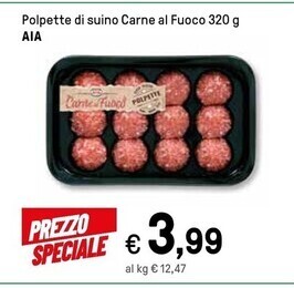 Iper La Grande Aia polpette di suino carne al fuoco offerta