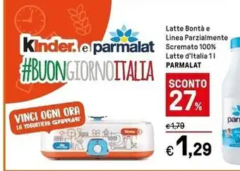 Iper La Grande Parmalat latte bonta e linea parzialmente scremato offerta