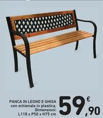 Panca in legno e ghisa
