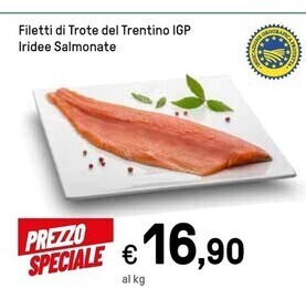 Iper La Grande Filetti di trote del trentino igp iridee salmonate offerta