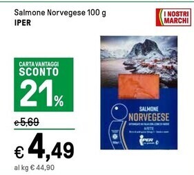 Iper La Grande Iper salmone norvegese offerta