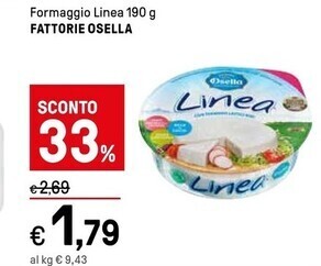 Iper La Grande Fattorie osella formaggio linea offerta
