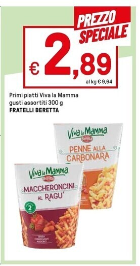 Iper La Grande Beretta primi piatti viva la mamma gusti assortiti offerta
