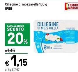Iper La Grande Iper ciliegine di mozzarella offerta