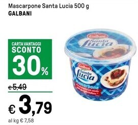 Iper La Grande Galbani mascarpone santa lucia offerta