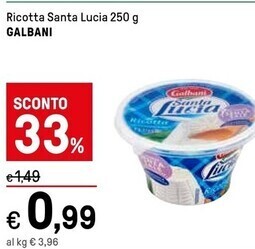 Iper La Grande Galbani ricotta santa lucia offerta