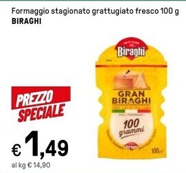 Iper La Grande Biraghi formaggio stagionato grattugiato fresco offerta