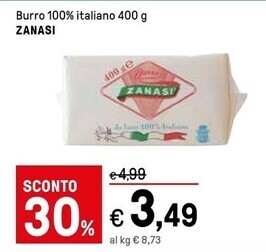 Iper La Grande Zanasi burro 100% italiano offerta