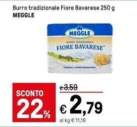 Meggle burro tradizionale fiore bavarese