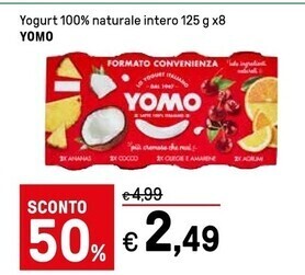 Iper La Grande Yomo yogurt 100% naturale intero offerta