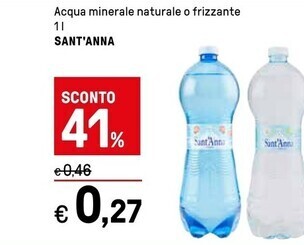 Iper La Grande Sant'anna acqua minerale naturale offerta