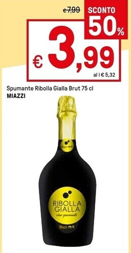 Iper La Grande Miazzi spumante ribolla gialla brut offerta