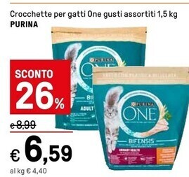 Purina crocchette per gatti one
