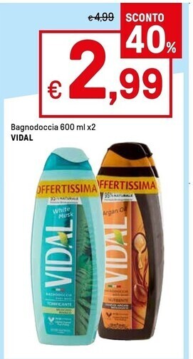 Iper La Grande Vidal bagnodoccia offerta