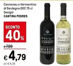 Iper La Grande Cantina pedres cannobau o vermentino di sardegna doc offerta