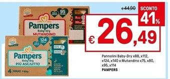Iper La Grande Pampers pannolini baby dry offerta