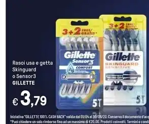 Iper La Grande Gillette rasoi usa e getta skinguard offerta