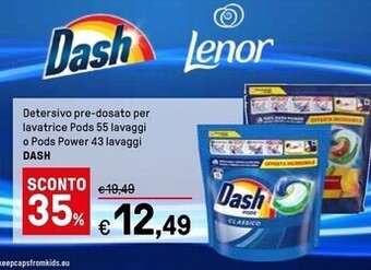 Iper La Grande Dash detersivo pre-dosato per lavatrice pods 55 lavaggi offerta