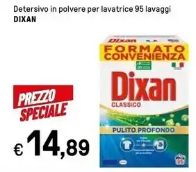 Iper La Grande Dixan detersivo in polvere per lavatrice 95 lavaggi offerta
