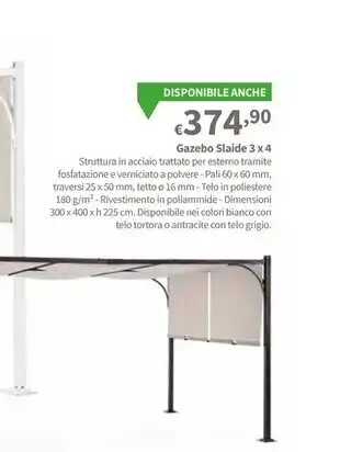 Progress Gazebo slaide 3x4 offerta