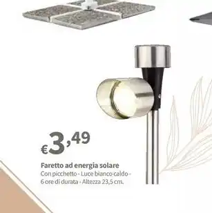 Faretto ad energia solare
