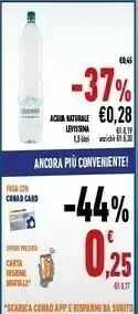 Conad Levissima Acqua Minerale Naturale 1500 G(ml) offerta