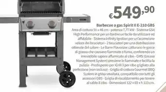 Weber barbecue a gas spirit ii e-210 gbs