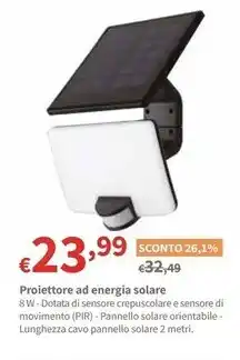 Proiettore ad energia solare
