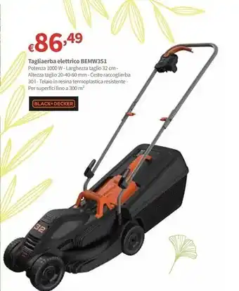 Black & decker tagliaerba elettrico bemw351